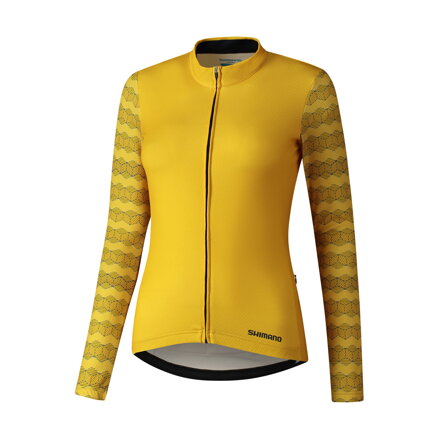 SHIMANO Women's jersey KAEDE PRINTED LONG yellow