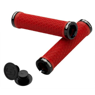 SRAM Locking grips red with Double clamps & handlebar ends