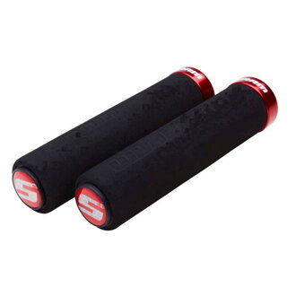 SRAM Locking grips foam 129mm black with Single red Clamp and handlebar ends