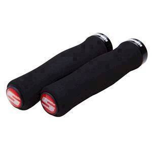 SRAM Locking Grips Contour Foam 129mm Black with Single Black Clamp and Handlebar Ends