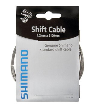 SHIMANO Shift cable 1.2x2100mm + end cap (pack of 10, price per 10)