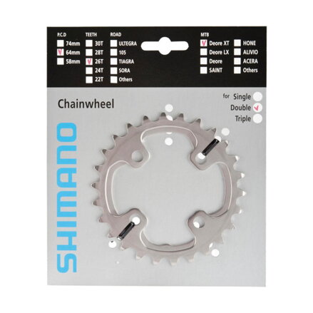 Shimano Chainring 26 teethFC-M785 XT silver