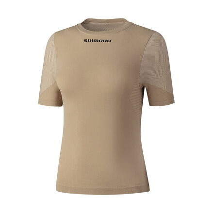 SHIMANO Women's T-shirt VERTEX SS BASE LAYER pale brown